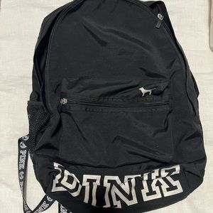 victoria secret pink- black book bag